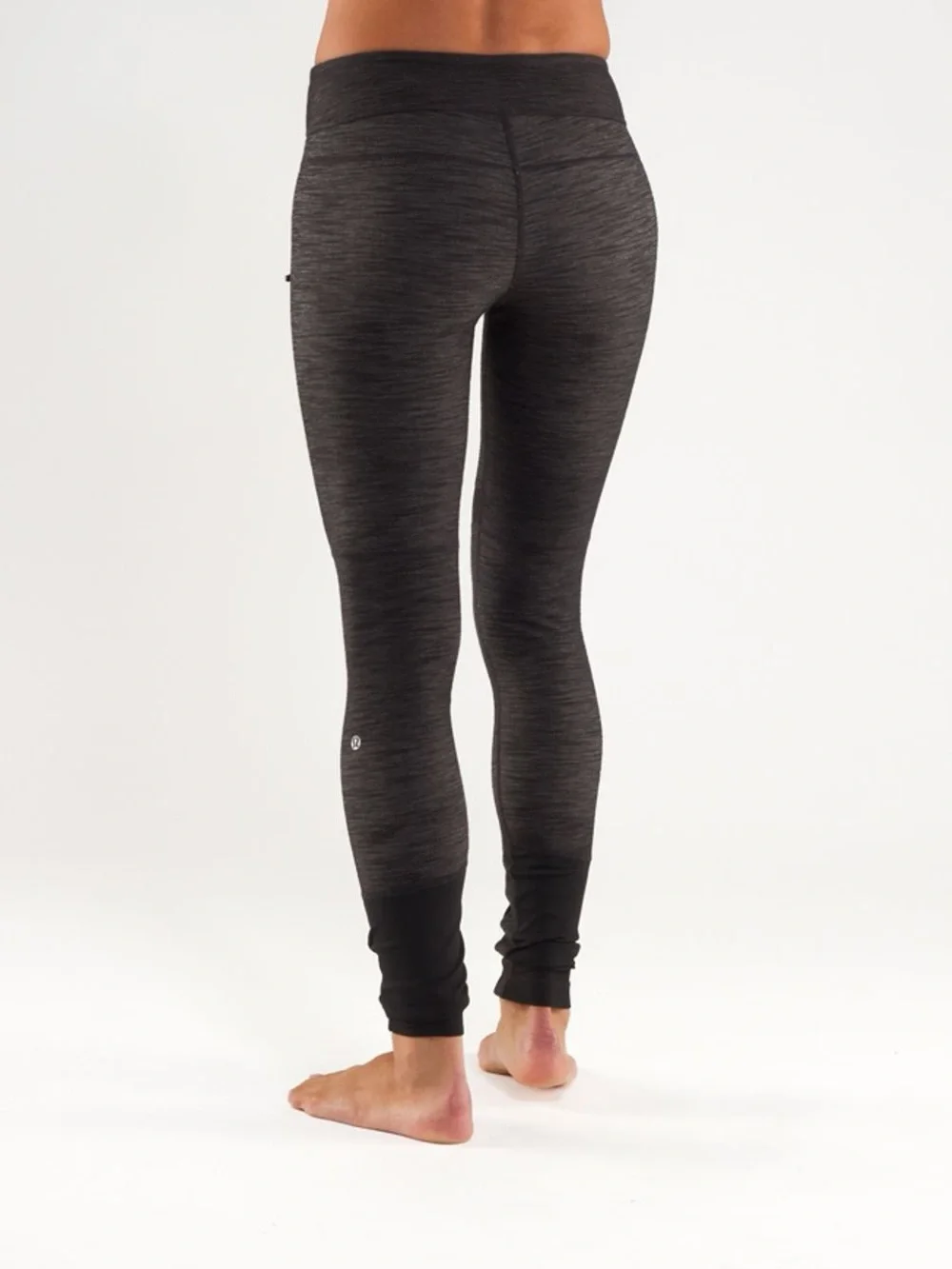 Lululemon Work It Out Moto Leggings 4 Pique Gray Black Zip Pocket Moto Panel